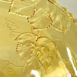 Glasskl - gylden m/vindruer og p fdder