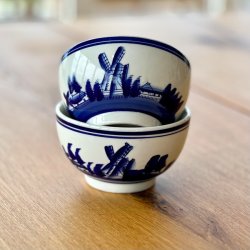 Morgenmadssk�le m/ hollandsk motiv (s�t a' 2 stk) 