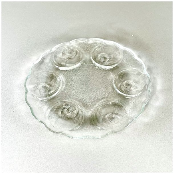 Skaldyrstallerken - vintage glas