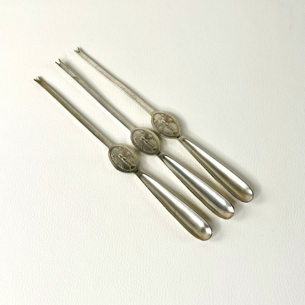 Hummergafler (s�t a' 6 stk samlet) - gafler til skaldyr