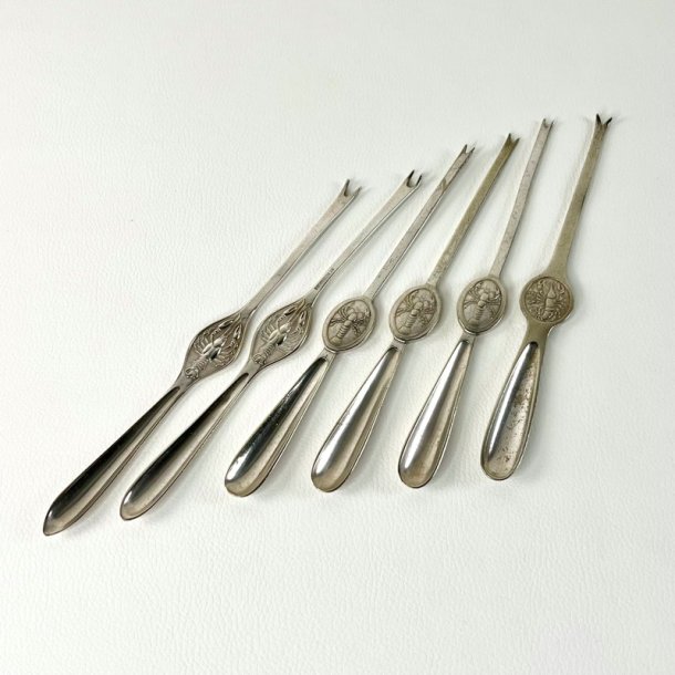 Hummergafler (s�t a' 6 stk samlet) - gafler til skaldyr