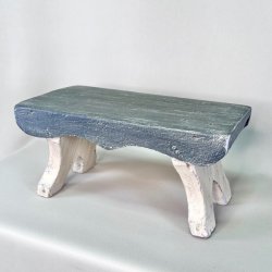 Skammel - malet, gr og sand - SOLGT