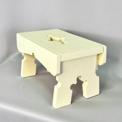 Skammel - malet, gul 