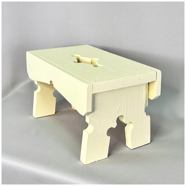 Skammel - malet, gul 