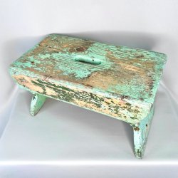 Skammel - rustik, grn