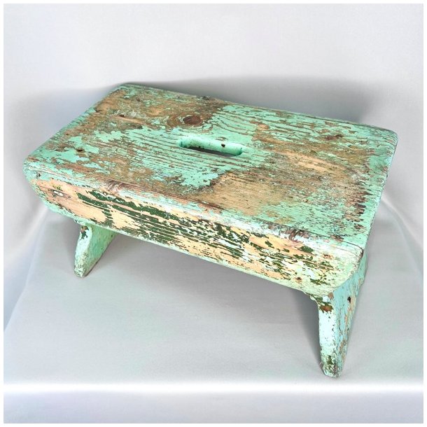 Skammel - rustik, grn