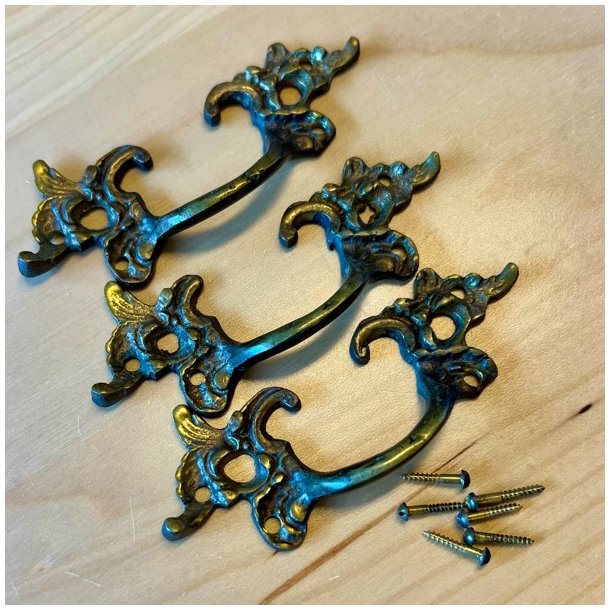 Mbelgreb - messing, vintage (genbrug - 3 stk samlet)