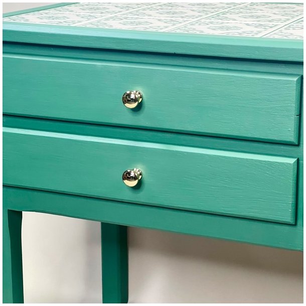 Bord med kakler og skuffer - SOLGT