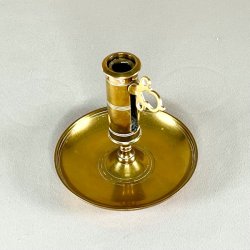 Antik Skultuna kammerstager i messing/malm 