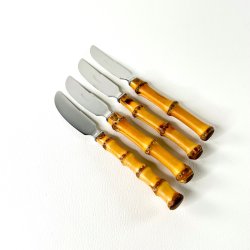 Knive (4 stk samlet) m/bambus, L16,5 cm