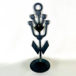 Dantoft vgdekoration - smedejern med gyldent glas