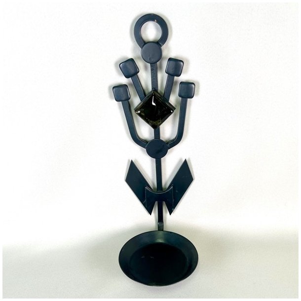 Dantoft vgdekoration - smedejern med gyldent glas