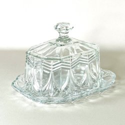 Osteklokke p fad - vintage glas