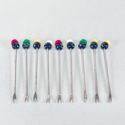 Party snackpinde med hoved (st a 9 stk)