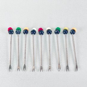 Party snackpinde med hoved (st a 9 stk)