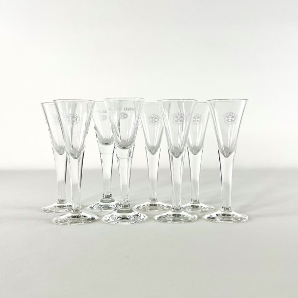 Snapseglas - Aalborg Akvavit (8 stk samlet)