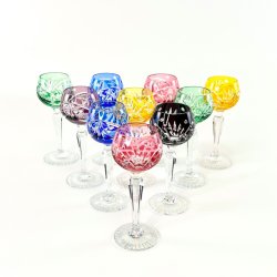 Snapseglas - B�hmisk krystal (10 stk samlet) 