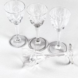 Snapseglas - krydsmnster (8 stk) 