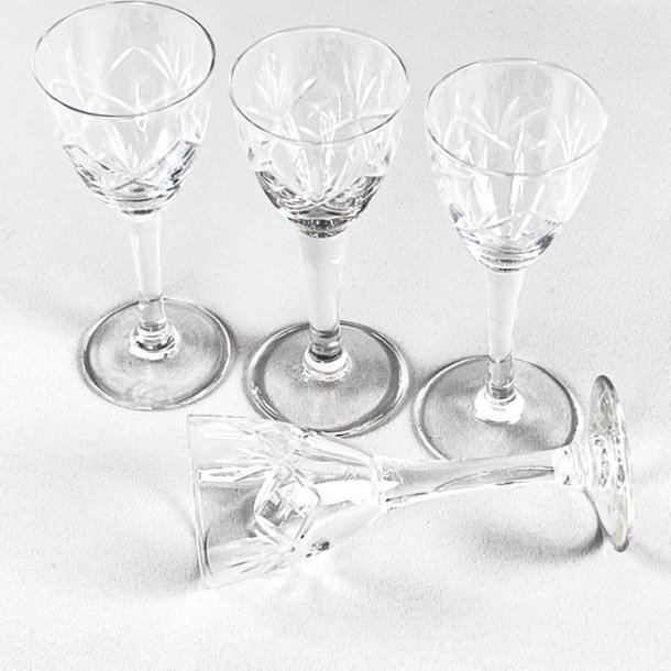 Snapseglas - krydsmnster (8 stk) 