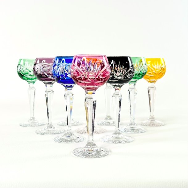 Snapseglas - B�hmisk krystal (10 stk samlet) 