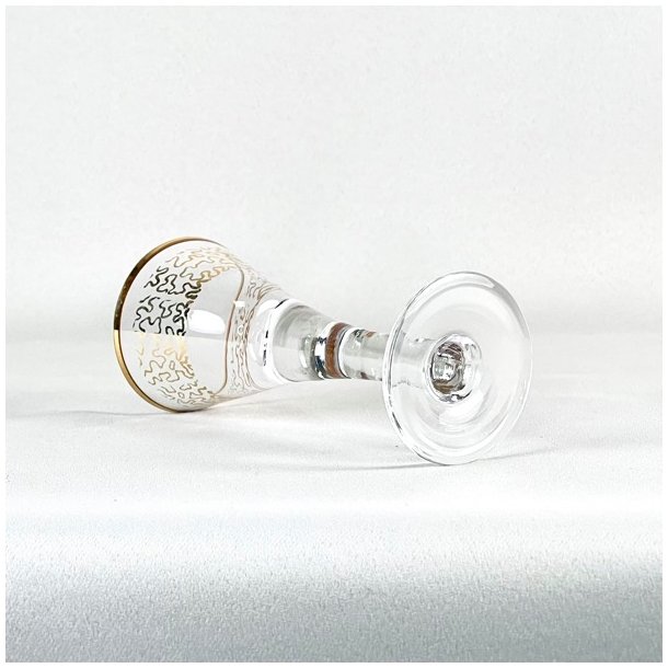 Snapseglas - m/gulddeko (6 stk)