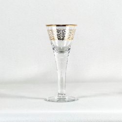 Snapseglas - m/gulddeko (6 stk)