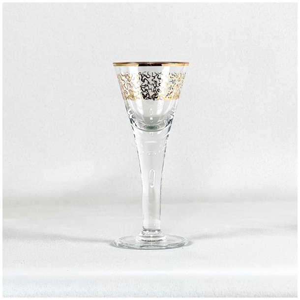 Snapseglas - m/gulddeko (6 stk)