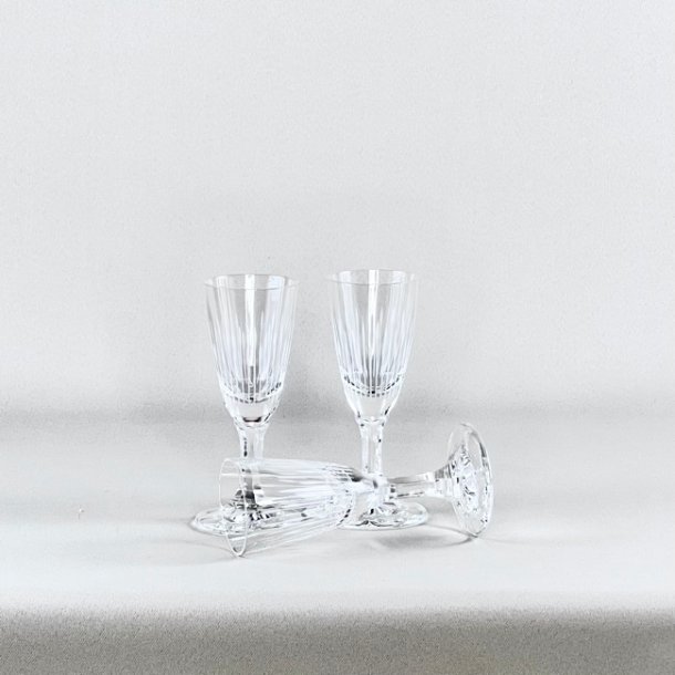 Snapseglas - krystal, striber (7 stk)