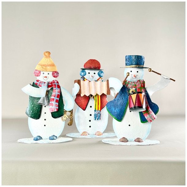 Julepynt - musikalske snemnd i metal (st a' 3 stk samlet) 