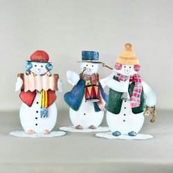 Julepynt - musikalske snemnd i metal (st a' 3 stk samlet) 