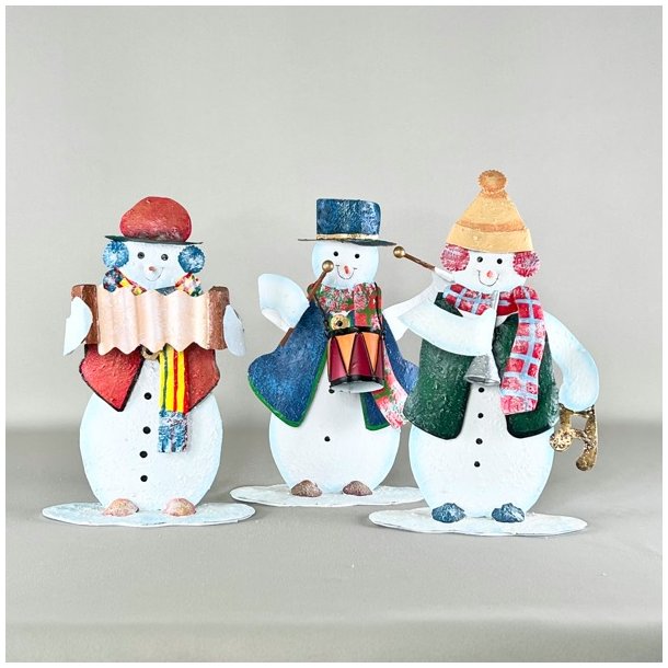 Julepynt - musikalske snemnd i metal (st a' 3 stk samlet) 