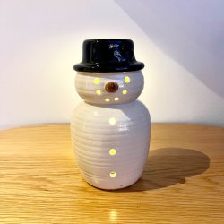 Snemand - til fyrfadslys