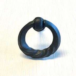 Mbelgreb - hngegreb, snoet ring, sort metal 