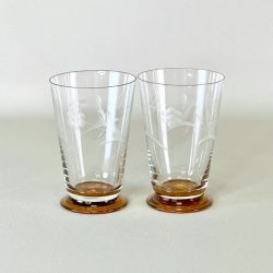 Sodavandsglas - Kastrup 'Lis', gylden fod