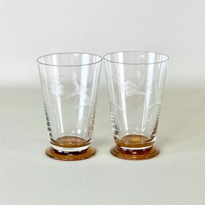 Sodavandsglas - Kastrup 'Lis', gylden fod