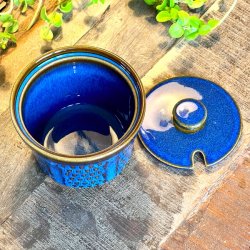 Marmeladekrukke m/lg - Sholm Keramik, Granit, nr. 1833