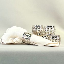 Servietringe (st a' 6 stk) slvfarvede