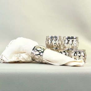 Servietringe (st a' 6 stk) slvfarvede