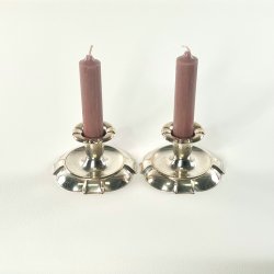 Lysestager (par) - vintage s�lvstager