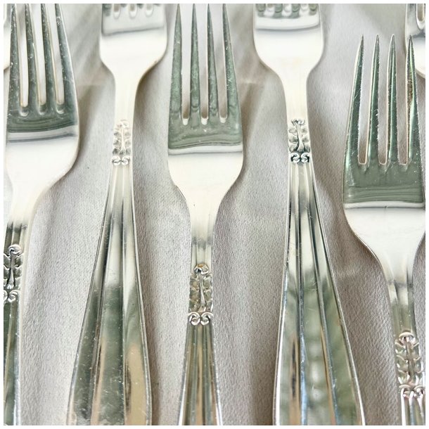 Vintage slvbestik - middagsgafler (st a' 12 stk) 
