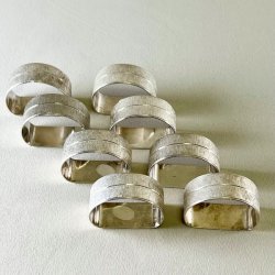 Servietringe Sheffield forslvede (st a' 8 stk)