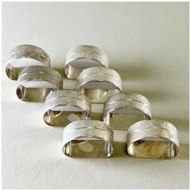 Servietringe Sheffield forslvede (st a' 8 stk)