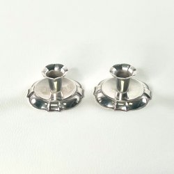 Lysestager (par) - vintage s�lvstager til kertelys