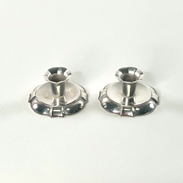 Lysestager (par) - vintage s�lvstager til kertelys