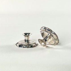 Lysestager (par) - vintage s�lvstager til kertelys