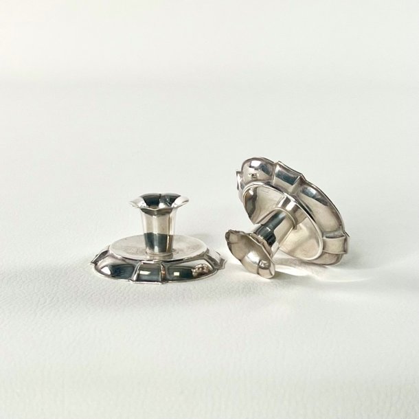 Lysestager (par) - vintage s�lvstager til kertelys