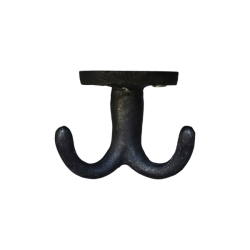 Dobbelt knage - sort metal