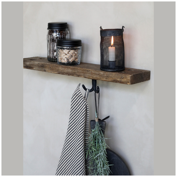 Dobbelt knage - sort metal