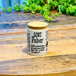 Krydderikrukker - hvid med opskrift