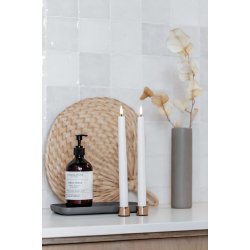 Taper lysestager til kronelys - rose gold (st a' 2 stk)